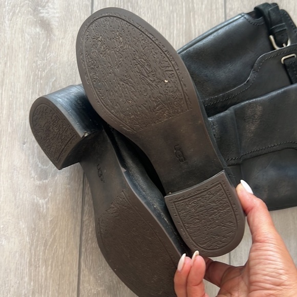 Ugg Australia Darcie black leather and suede riding boots size 5.5 - Picture 7 of 16